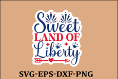 4th of July Sticker Svg Design, Patriotics Quotes Svg, 4t Product Image 1