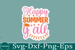 Summer sticker svg design Beach quotes Funny summer Product Image 1
