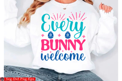 Happy Easter SVG Design Cute Easter Quotes SVG Bunny SVG Product Image 1