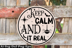 Halloween round sign svg design and Halloween quotes Product Image 1