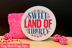 4th of July round sign svg design, Patriotics Quotes Svg, Product Image 1