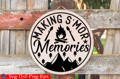 Camping Round Sign SVG Design Outdoor Sign Camping SVG Product Image 1