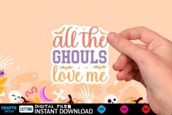 Halloween sticker Svg Design,Halloween Quotes Spooky sticker Product Image 1
