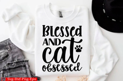 Cat SVG Design Cats quotes T-Shirt png Product Image 1