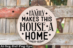 Family round sign design, Family SVG Quotes SVG Product Image 1