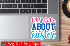 Happy Easter stickerS VG Design Cute Easter Quotes SVG Bunny Product Image 1