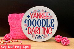 4th of July round sign svg design, Patriotics Quotes Svg, Product Image 1