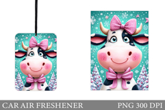 Highland Cow Car Air Freshener. Christmas Car Air Freshener Product Image 1