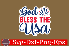 4th of July Sticker Svg Design, Patriotics Quotes Svg, Product Image 1
