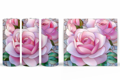 Roses Tumbler Design. Flowers Tumbler Sublimation Product Image 2