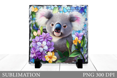 Koala Sublimation. Cute Koala Slate Sublimation Product Image 1