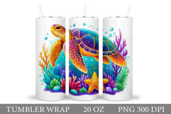 Turtle Tumbler Design. Turtle Tumbler Sublimation Product Image 1