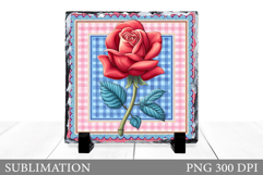 Rose Slate Design. Flowers Sublimation Product Image 1