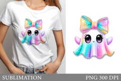 Cute Ghost Sublimation. Cute Ghost T-Shirt Design Product Image 1