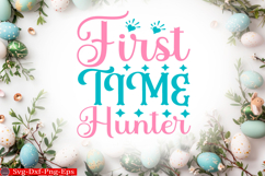Happy Easter SVG Design Cute Easter Quotes SVG Bunny SVG Product Image 1