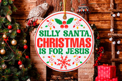 Christmas Round sign Svg Design Round Sign SVG quotes Product Image 1