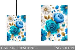 Floral Car Air Freshener. Flowers Car Air Freshener Design Product Image 1