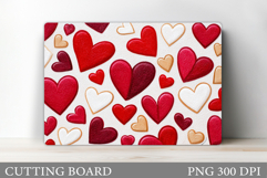 Hearts Cutting Board Design. Hearts Kitchen Cutting Board Product Image 1