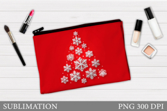 Christmas Cosmetics Bag. Christmas Tree Makeup Bag Design Product Image 1