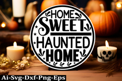 Halloween round sign svg design and Halloween quotes Product Image 1