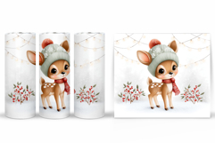 Christmas Deer Tumbler Design. Christmas Tumbler Sublimation Product Image 2