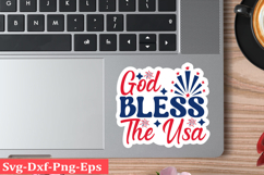 4th of July Sticker Svg Design, Patriotics Quotes Svg, Product Image 1
