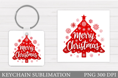 Merry Christmas Keychain. Christmas Keychain Design Product Image 1