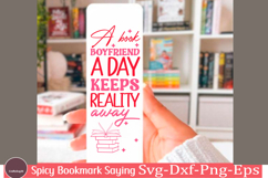Spicy Bookmark Saying SVG Book Lovers png Product Image 1