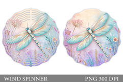 Dragonfly Wind Spinner Design. Dragonfly Sublimation Product Image 1
