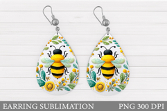 Bee Earring Design. Bee Sublimation Product Image 1