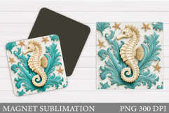Seahorse Magnet Design. Seahorse Sublimation Product Image 1