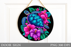 Turtle Door Sign Design. Turtle Sublimation Product Image 1