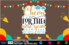 Happy new year sticker bundle Svg for Shirts 2025 New Year S Product Image 21