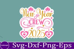 happy new year sticker Svg Bundle for Shirts 2025 New Year Product Image 21