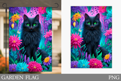 Cat Garden Flag Design. Cat Sublimation Product Image 1