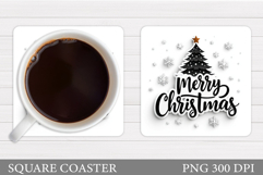 Christmas Tree Coaster Sublimation. Christmas Coaster Design Product Image 1