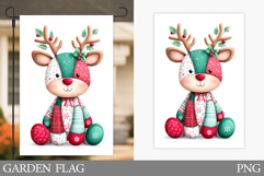 Cute Deer Garden Flag. Christmas Garden Flag Sublimation Product Image 1