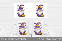 Halloween Gnome Mug Design. Halloween Mug Sublimation Product Image 1