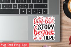Valentine sticker SVG Design Valentine Love Sticker Svg Product Image 1