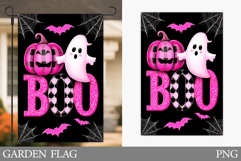 Boo Garden Flag Sublimation. Halloween Garden Flag Design Product Image 1