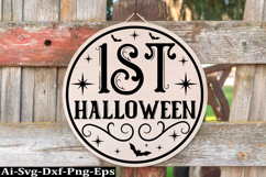 Halloween round sign svg design and Halloween quotes Product Image 1