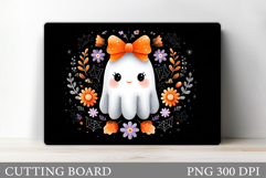 Cute Halloween Cutting Board. Cute Ghost Cutting Board Product Image 1