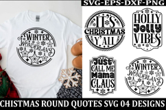 Christmas Round sign Svg holiday quotes Svg design Christmas Product Image 1