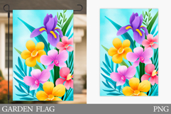 Floral Garden Flag Design. Flowers Garden Flag Sublimation Product Image 1