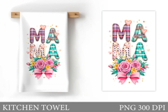 Mother's Day Kitchen Towel Design. Mother's Day Sublimation Product Image 1
