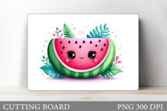 Cute Watermelon Cutting Board. Cute Watermelon Sublimation Product Image 1