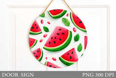 Watermelon Door Sign Design. Watermelon Sublimation Product Image 1