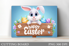 Cute Bunny Cutting Board. Bunny Easter Cutting Board Design Product Image 1