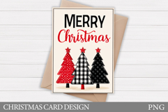 Christmas Card Printable. Christmas Tree Card Design Product Image 1