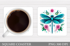 Dragonfly Coaster Design. Dragonfly Sublimation Product Image 1